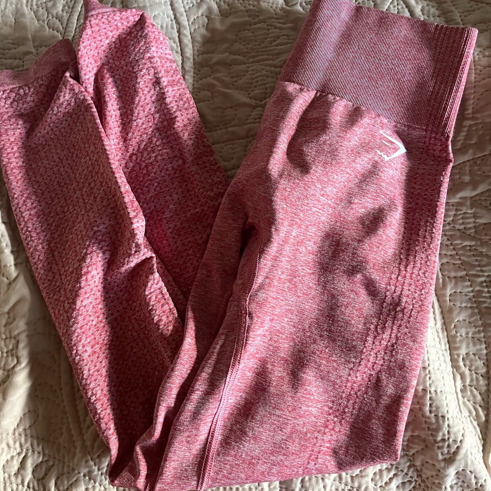 pink gym shark leggings
